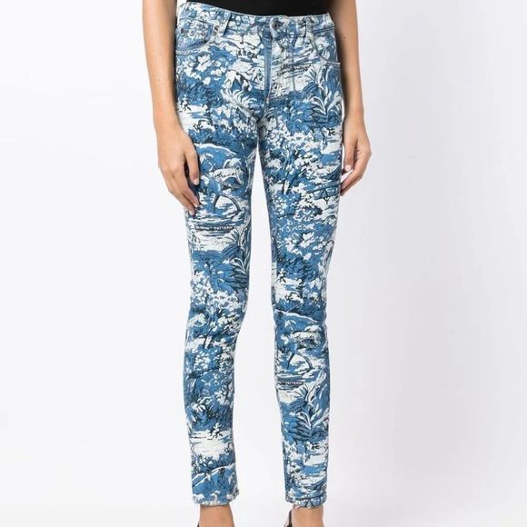 Off-White abstract-print skinny jeans - Picture 2 of 7